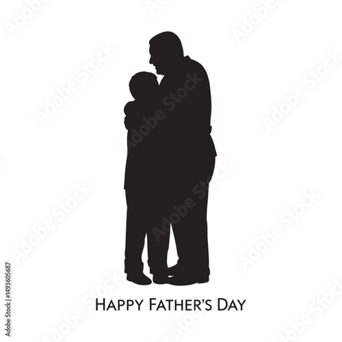 Dad and son sharing a hug - Happy Father's Day!