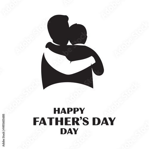 Dad and son sharing a hug - Happy Father's Day!