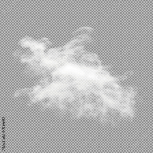 Isolated Soft White Cloud on Transparent PNG

