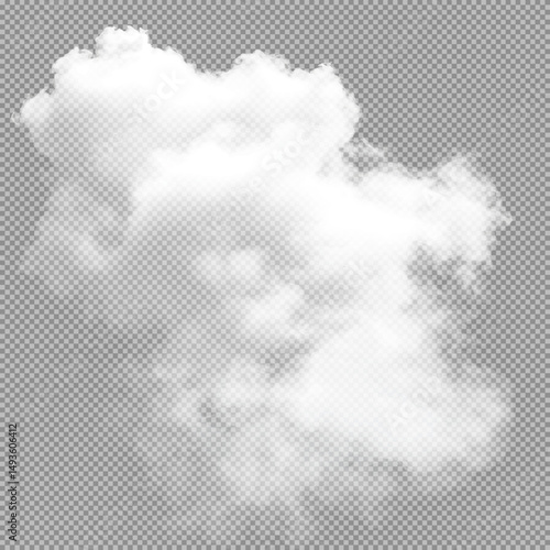 Isolated Soft White Cloud on Transparent PNG

