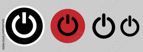 On off power button. Switch on switch off icon. Press start button sign , Power on off button with sign red green color, logo concept of power button sign on white background. eps10. 11:11