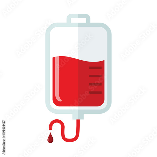 Medical blood bag icon, perfect for healthcare designs, hospitals, clinics, and blood donation campaigns