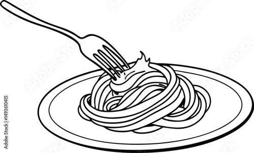 Spaghetti Plate with Fork