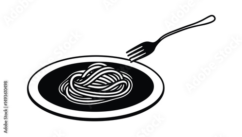 Spaghetti Plate with Fork
