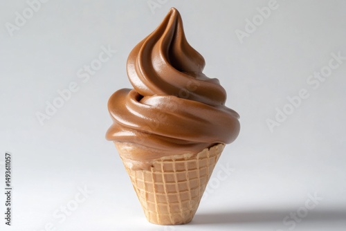 Wallpaper Mural Delicious chocolate ice cream cone dessert shop food photography minimalist style top view sweet treat concept Torontodigital.ca