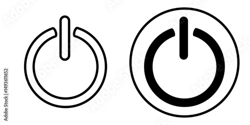 On off power button icon,  Power button vector icon set. Multimedia Button vector.  for apps and websites, Turn off , Turn on symbol. Start button illustration isolated. eps10 11:11