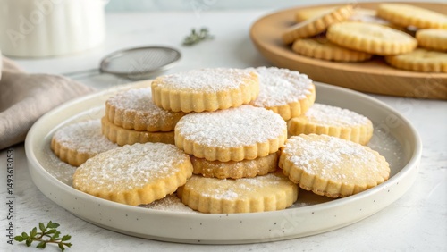 Powdered Sugar Cookies Stac...