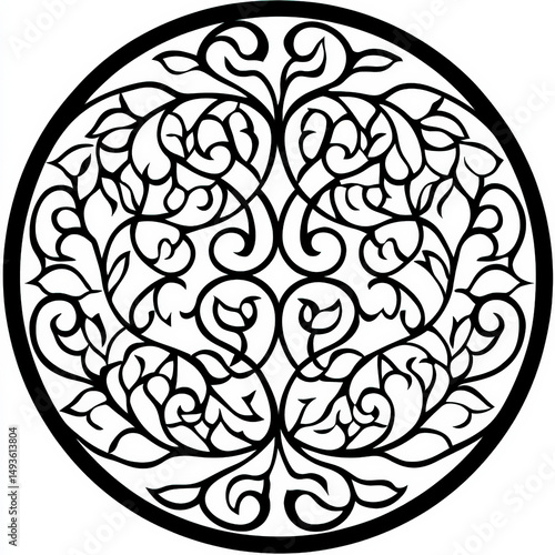 A simple mandala design wit...