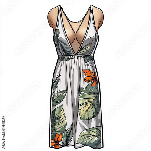 summer dress isolated