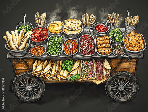A depiction of a street foo...