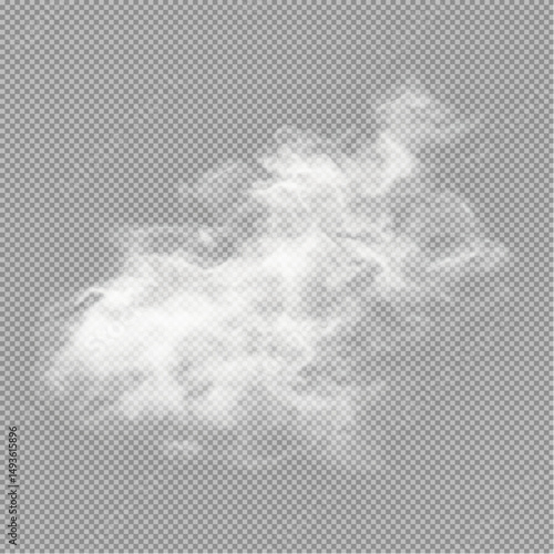 Isolated Soft White Cloud on Transparent PNG

