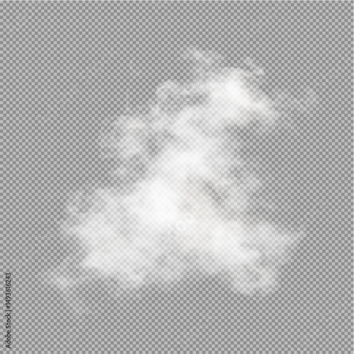 Isolated Soft White Cloud on Transparent PNG

