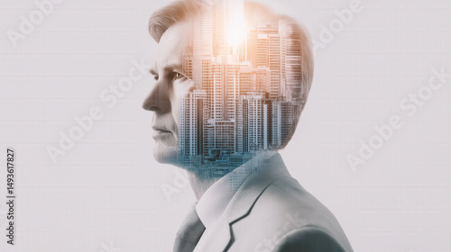 Double exposure background:...