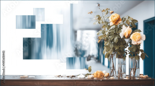 Glitchy pixel background wi...