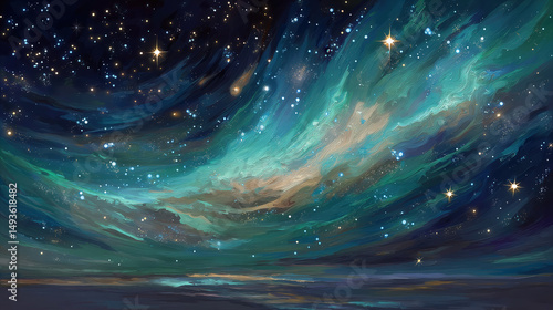 Galaxy nebula background wi...