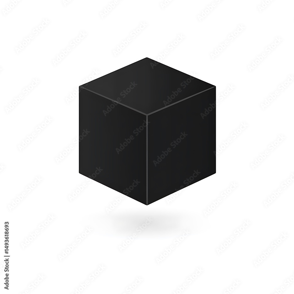 Black cube isolated on white background. Black cube isolated on white background.
