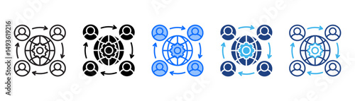 Globalization Icon Set With Multiple Style Collection 