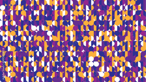 Figuras geometricas roxo e laranja