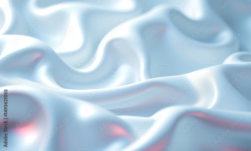 Obraz premium Soft Light Blue Satin Fabric Close-Up Texture