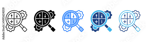 Swot Analysis Icon Set With Multiple Style Collection 