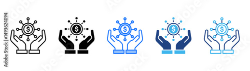 Finance Icon Set With Multiple Style Collection 