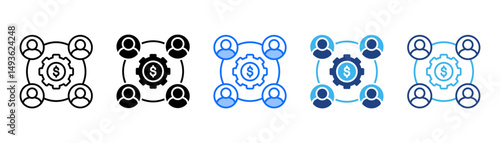 Business Networking Icon Set With Multiple Style Collection 