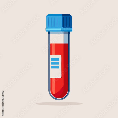 Blood Sample Test Tube: Medical Lab Icon