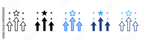 Competitive Advantage Icon Set With Multiple Style Collection 