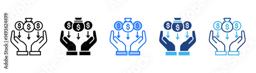 Profitability Icon Set With Multiple Style Collection 