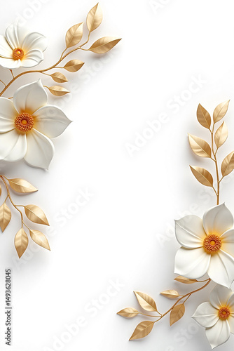 white flowers on a white background