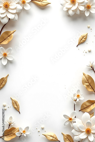 frangipani flower frame