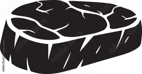Delicious steak silhouette icon graphic design element
