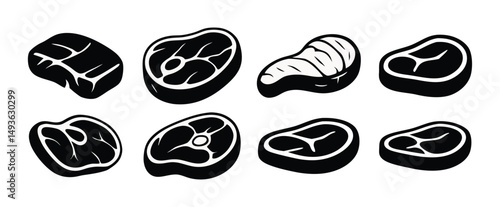 Beef steaks vector illustration 