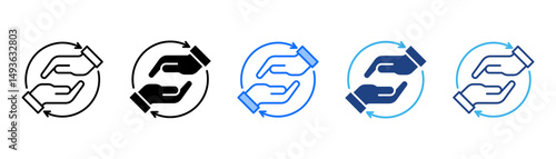 Intervention Icon Set With Multiple Style Collection 