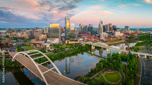 Panorama of Nashville, Tennessee Music City