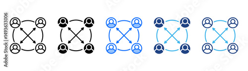 Cross Functional Icon Set With Multiple Style Collection 
