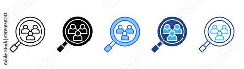 Human Resources Icon Set With Multiple Style Collection 
