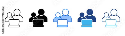 Mentoring Icon Set With Multiple Style Collection 