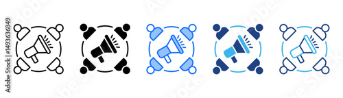 Employee Engagement Icon Set With Multiple Style Collection 