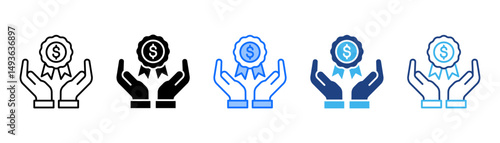 Benefit Icon Set With Multiple Style Collection 