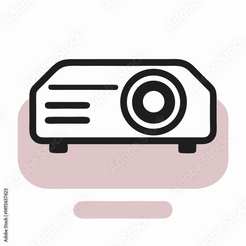 Modern Projector Icon, Home Theater, Presentation Device
