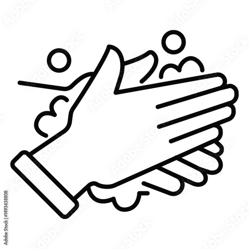 Clean Palmar Side Hand Vector Icon Design