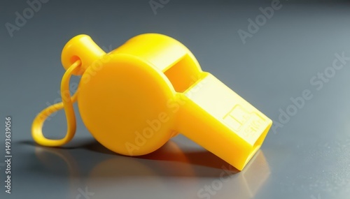 Wallpaper Mural Bright yellow plastic whistle, classic design , yellow, sport Torontodigital.ca
