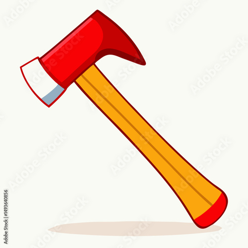 Red Firefighter's Axe, Halligan Bar, Emergency Tool