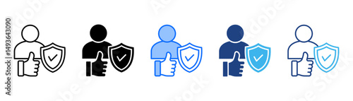 Integrity Icon Set With Multiple Style Collection 
