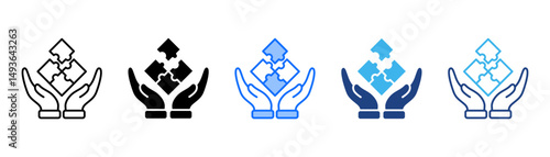 Problem Solving Icon Set With Multiple Style Collection 