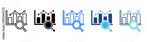 Analysis Icon Set With Multiple Style Collection 