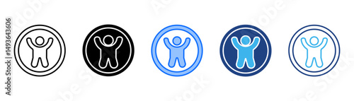 Accessibility Icon Set With Multiple Style Collection 