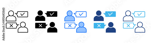 Consumer Behavior Icon Set With Multiple Style Collection 