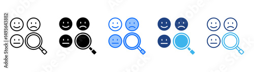 Sentiment Analysis Icon Set With Multiple Style Collection 